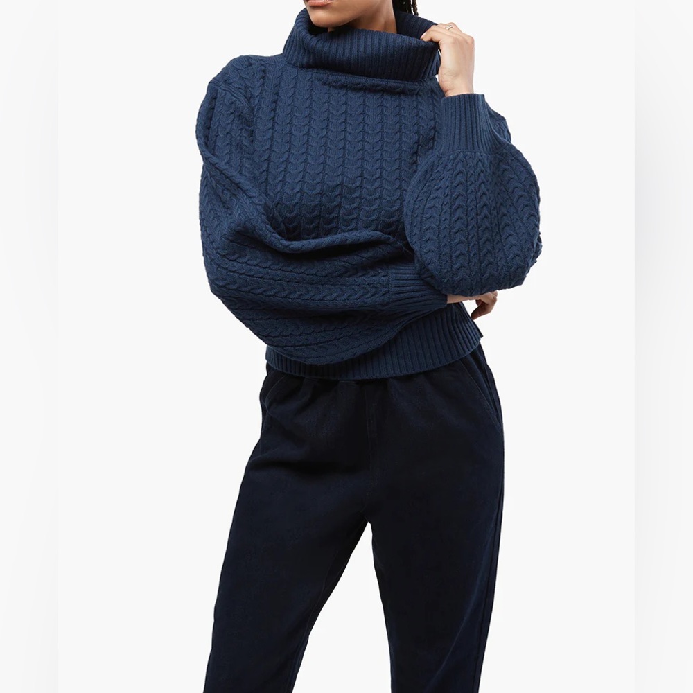 WEWOREWHAT CABLE TURTLENECK SWEATER BRAND NEW AND WITH TAGS